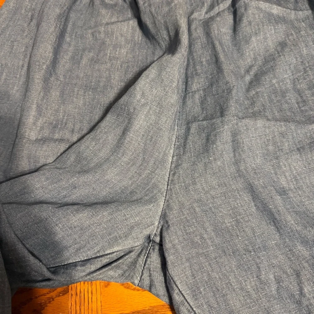 Lucy & Yak Rumi Cargo Denim Balloon Pants UK 24 or US 20 Elastic Waist Pull-on - Picture 5 of 15